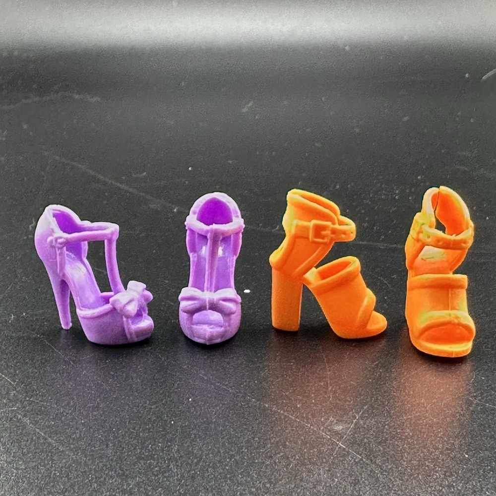 Barbie Fashionistas Y2K Fashion Doll Shoes Orange Purple Accessories Packs Heels